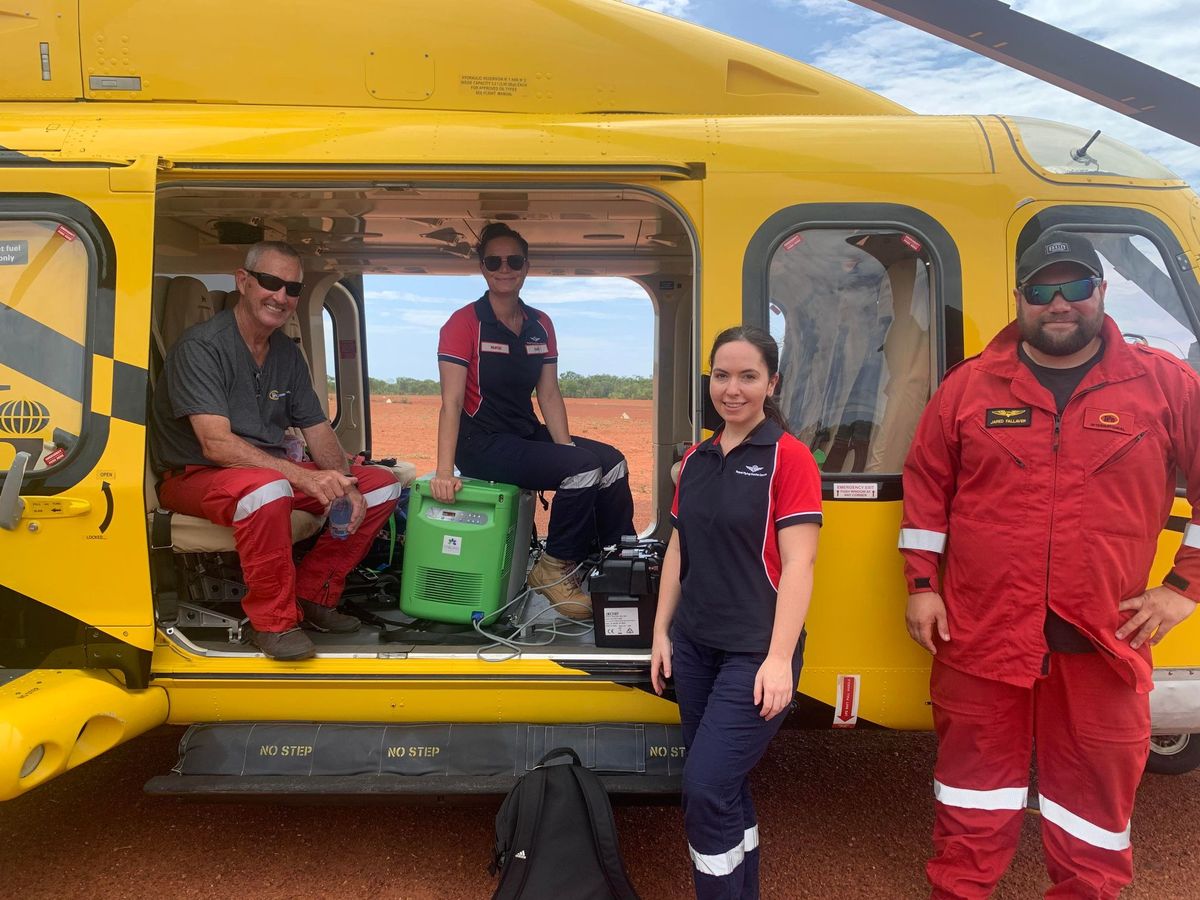 RFDS Amy and Claire with PHI pilots Ken and Jared