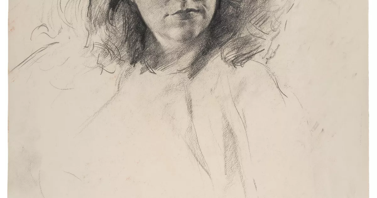 Portrait study of June Weatherly, the artist's wife - AGSA Collection