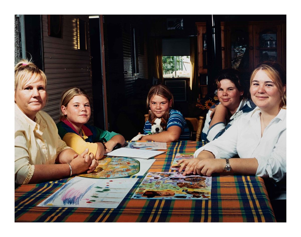 Image of Sonia, Krista, Clarissa and Bonita Tatt; and  Karena Crampton, White Cliffs - composition 1