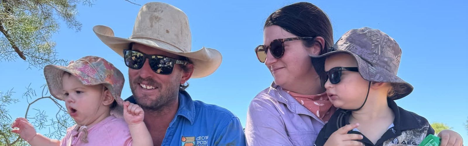 Lil Bryant pictured with her two young children