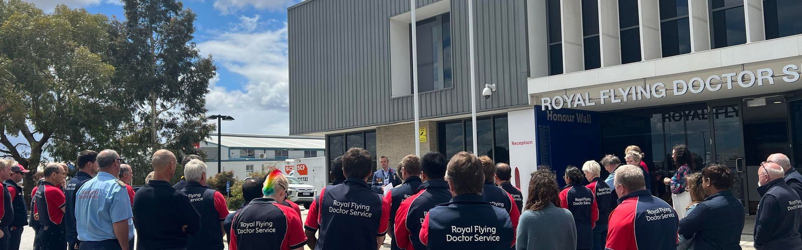 RFDS WA crews pause for Remembrance Day