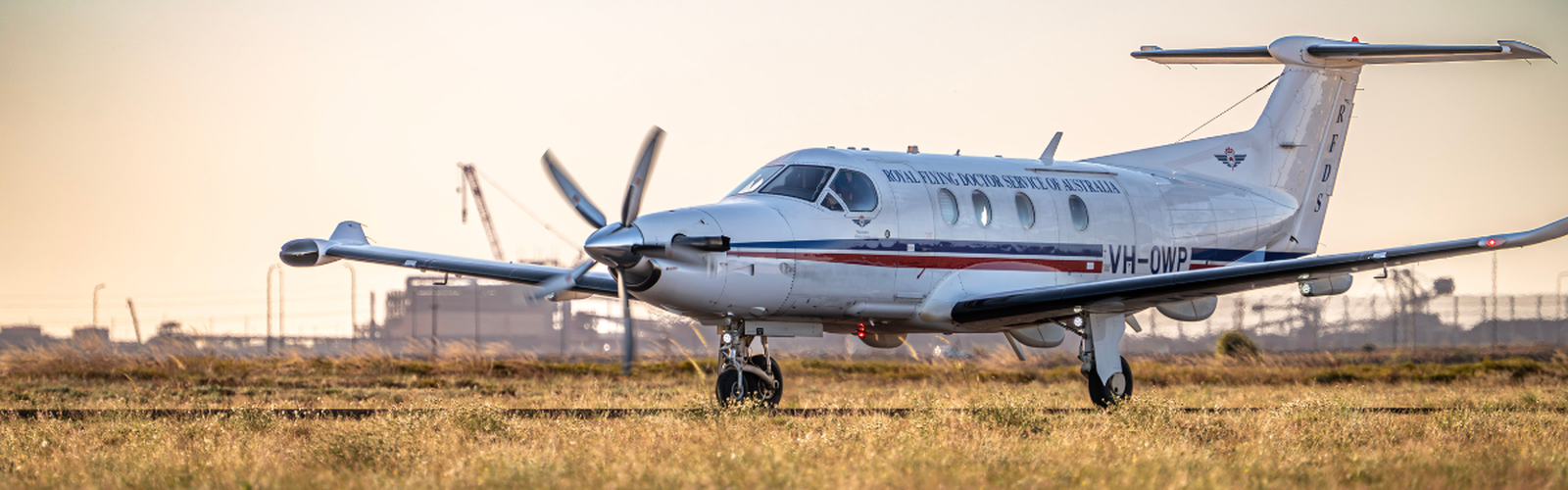 PC-12 preparing for take-off