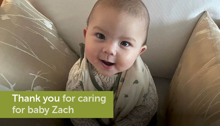 Thank you for caring for baby Zach