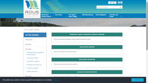 Rous Water Information online