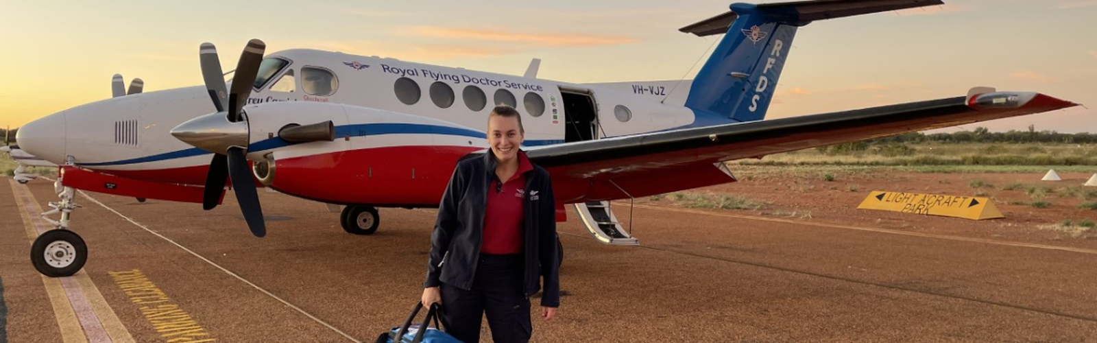 Izzy Graham with plane
