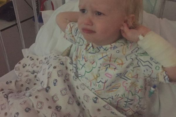 Baby Selene was struggling to breathe after tonsilitis caused a throat abscess