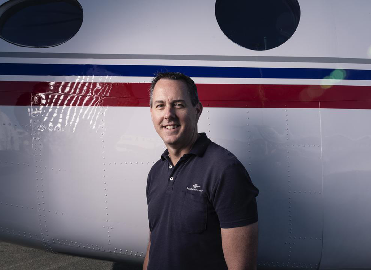Royal Flying Doctor Service pilot Dave Collins. Photo Mark Cranitch.