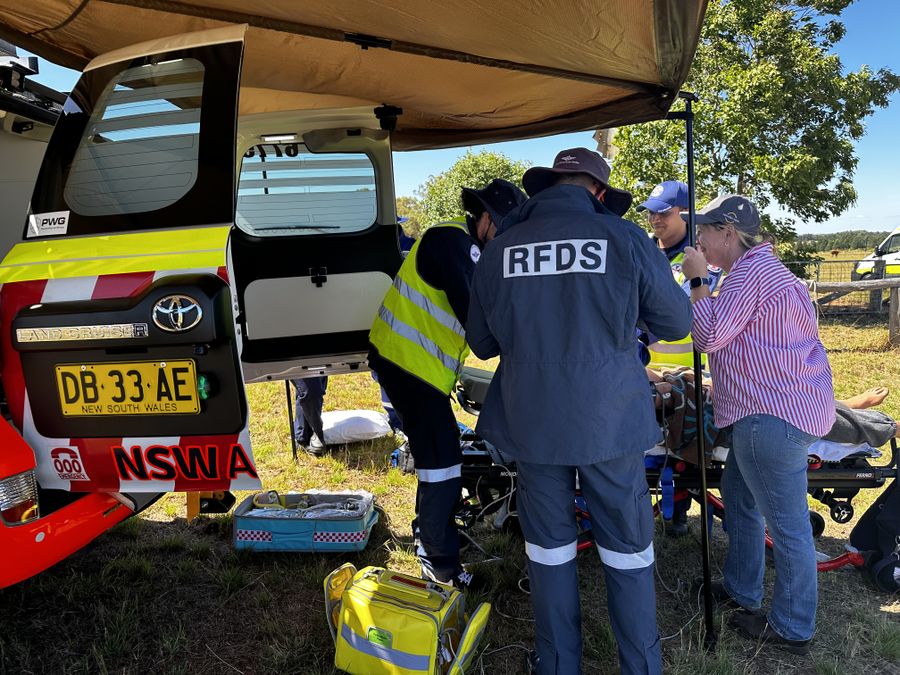 Our emergency retrieval team working with other emergency services