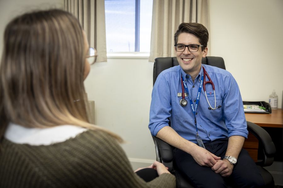 GP with a patient 