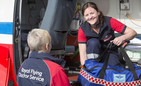 Flight nurses in action