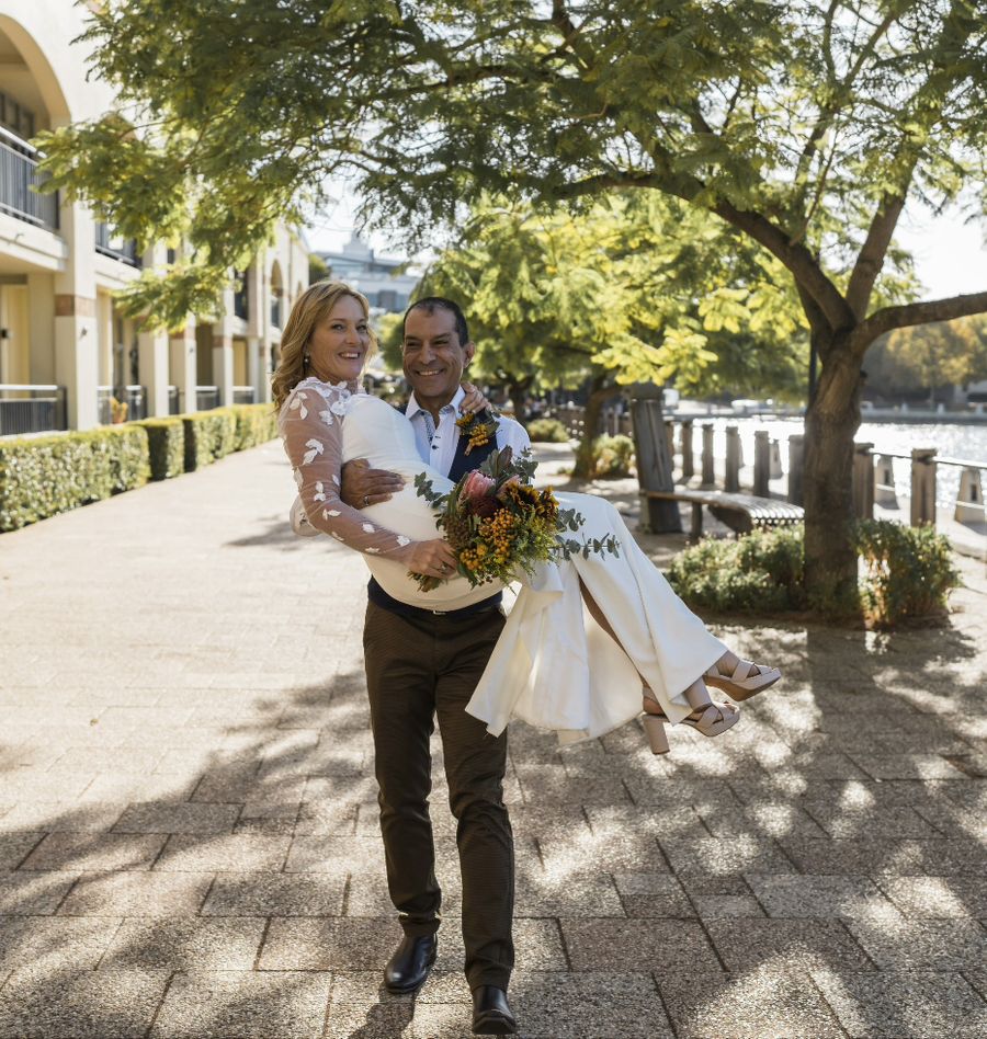 Melissa with her husband 