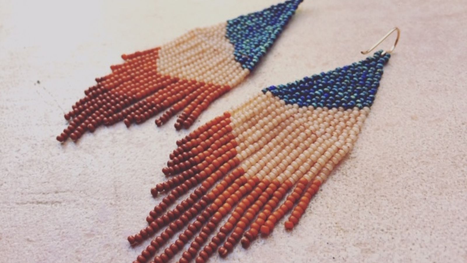 Wild Fibres, beaded earrings