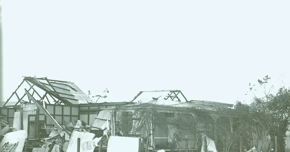 Demolished building after cyclone - AGSA Collection