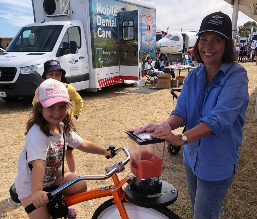 Caroline Wells representing RFDS Tasmania at the 2025 Truck Run