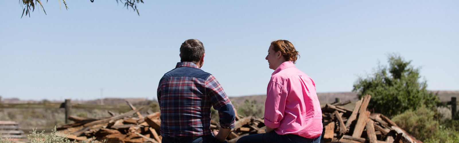Staff and patient talking