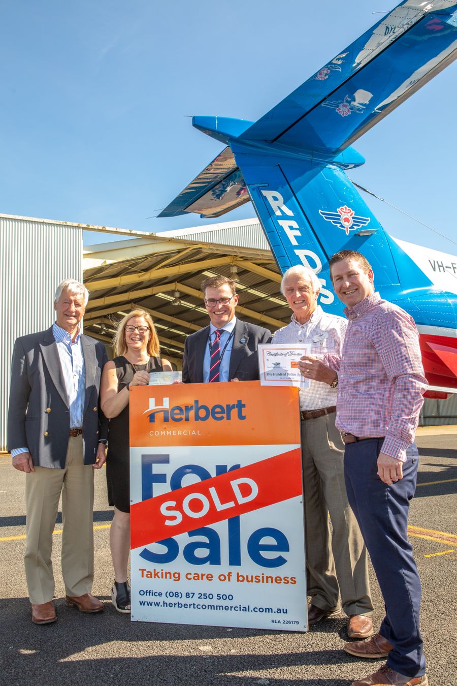 Supporters at RFDS Hangar