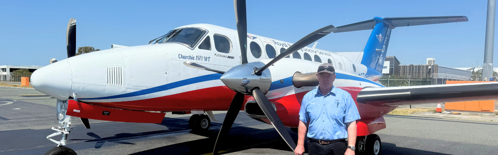 Marty in front of aircraft 