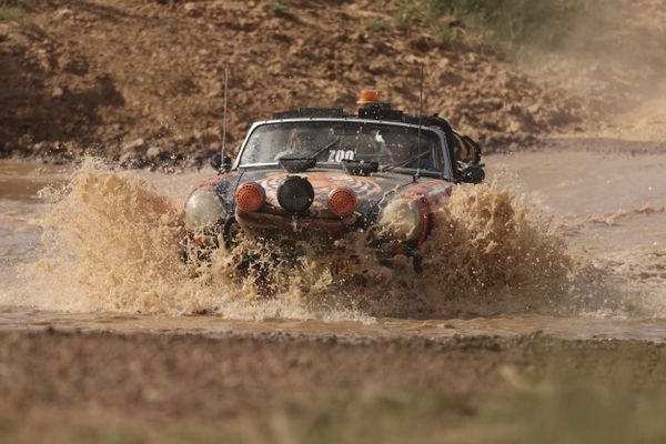 Trekker smiling in car 