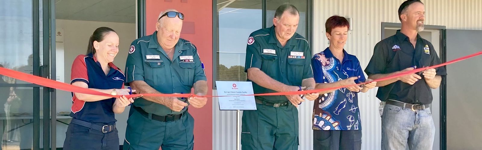 ribbon cutting ceremony for sub-base 