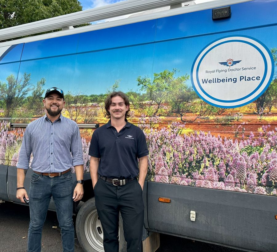 RFDS GROW team with Wellbeing Place van