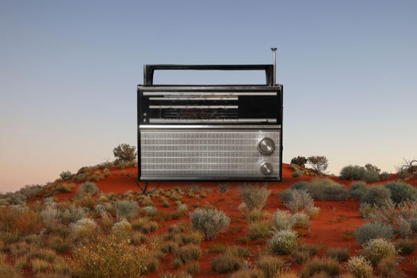 Radio on outback hill