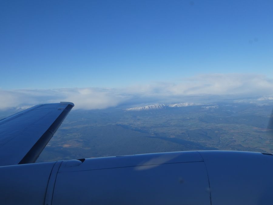 Plane and clouds