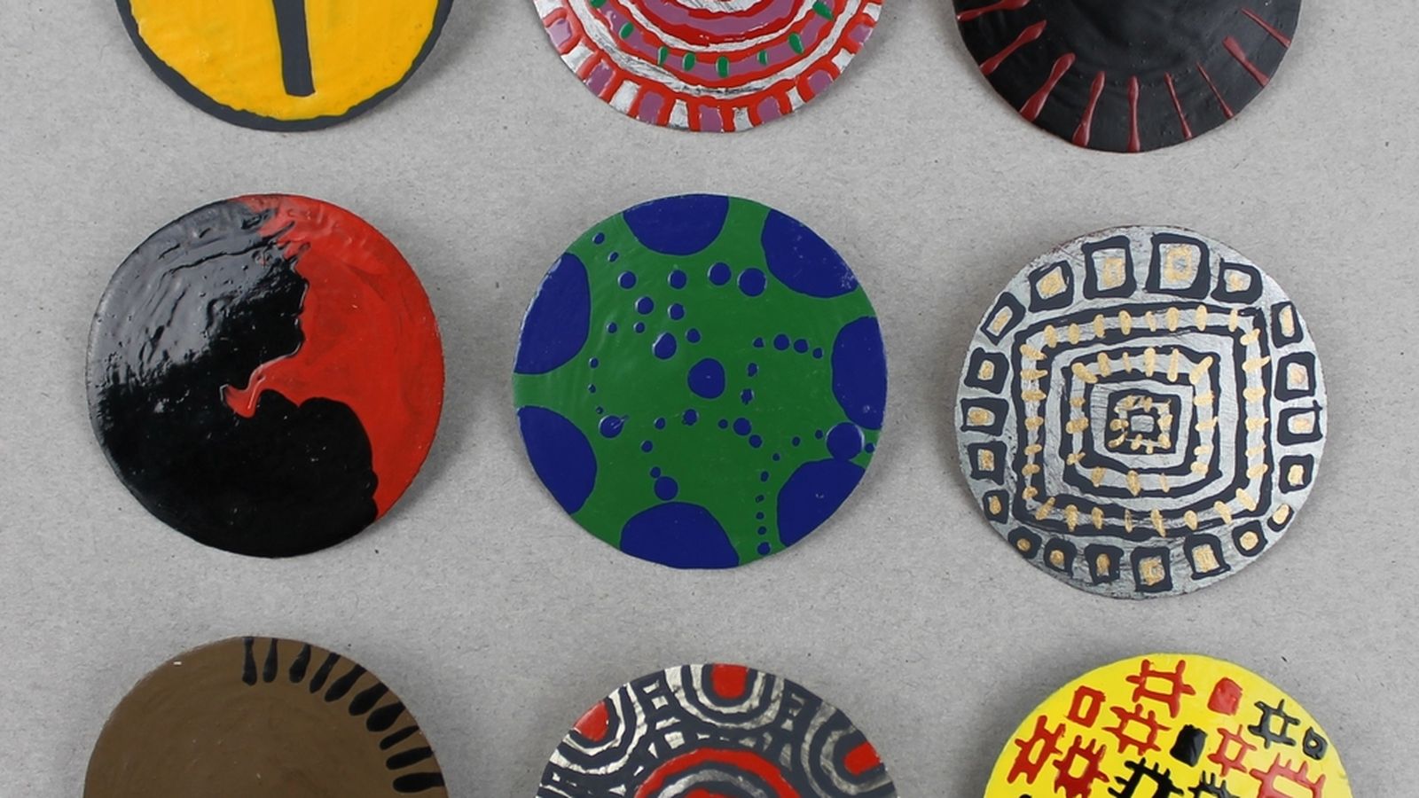 Lisa Waup bottle top brooches
