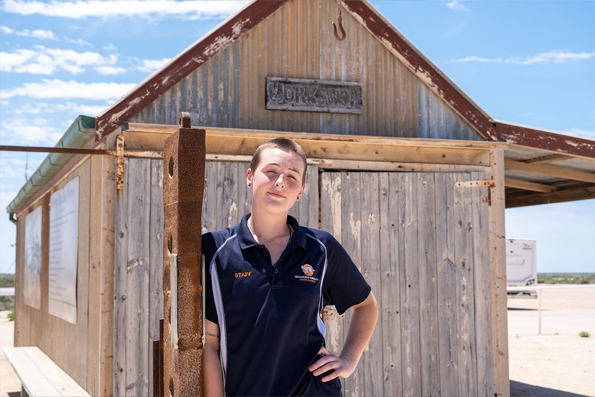 Nullarbor Roadhouse staff member Cassy Kent