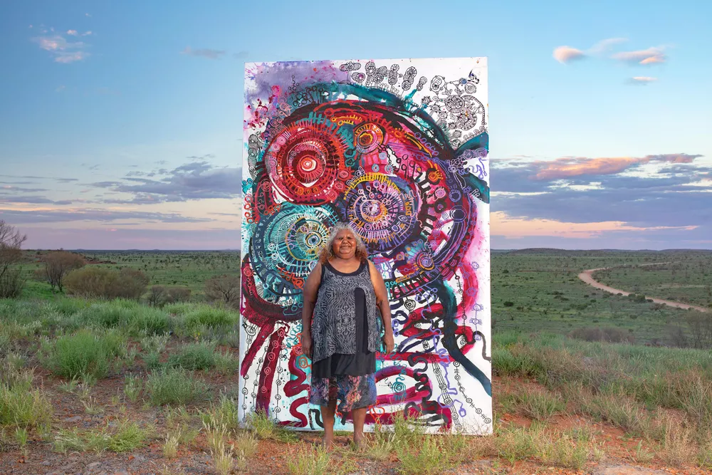 Yaritji Young with Tjala Tjukurpa – Honey ant story, 2021, Amata, South Australia