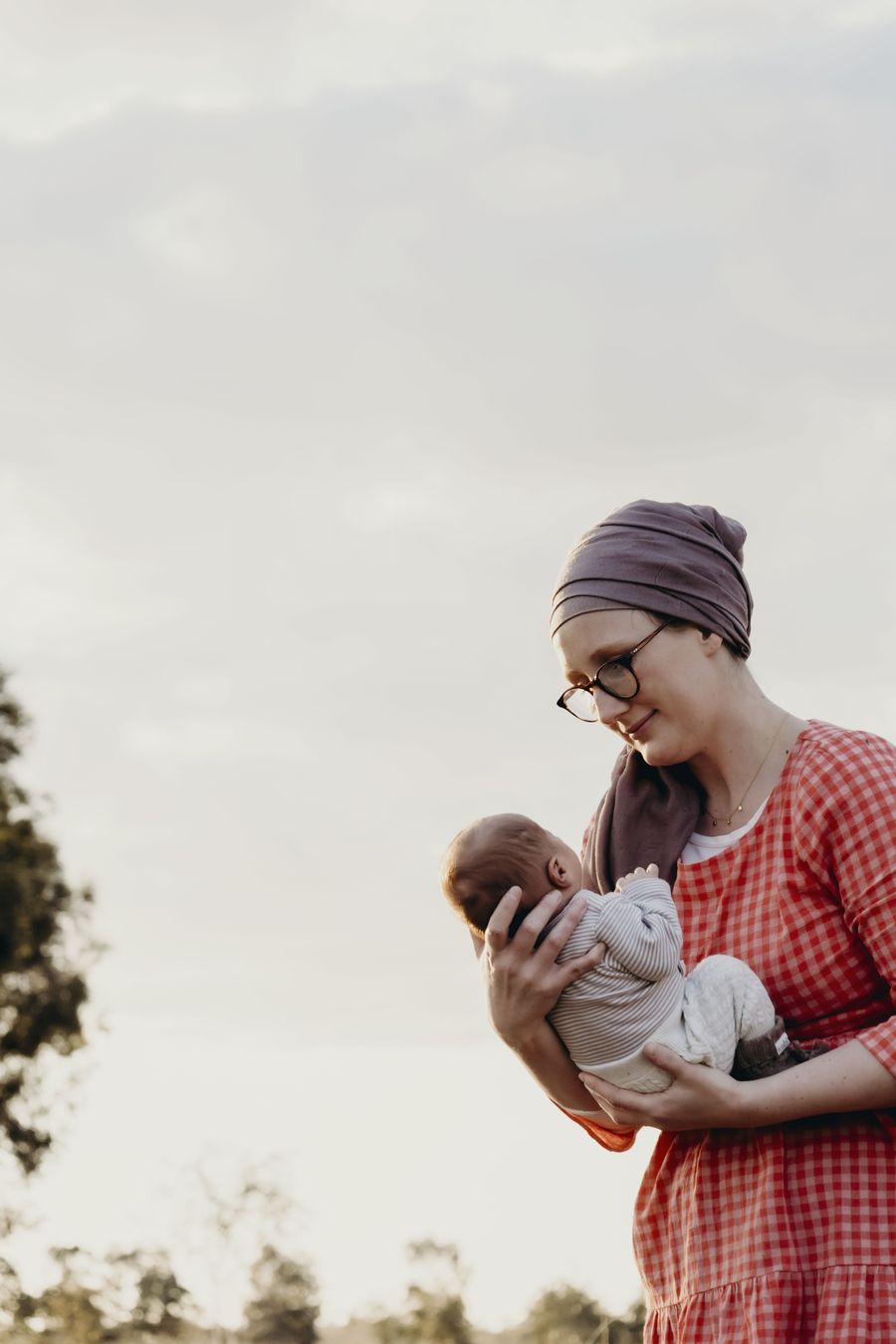 Anna holding baby