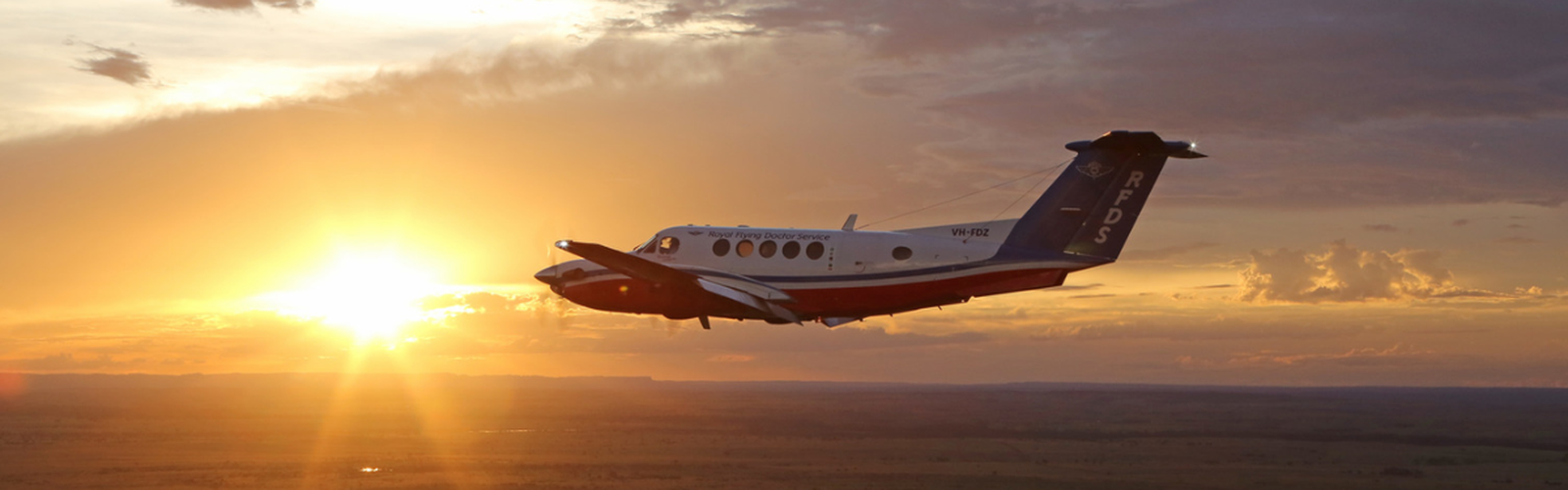 Aircraft with sunset