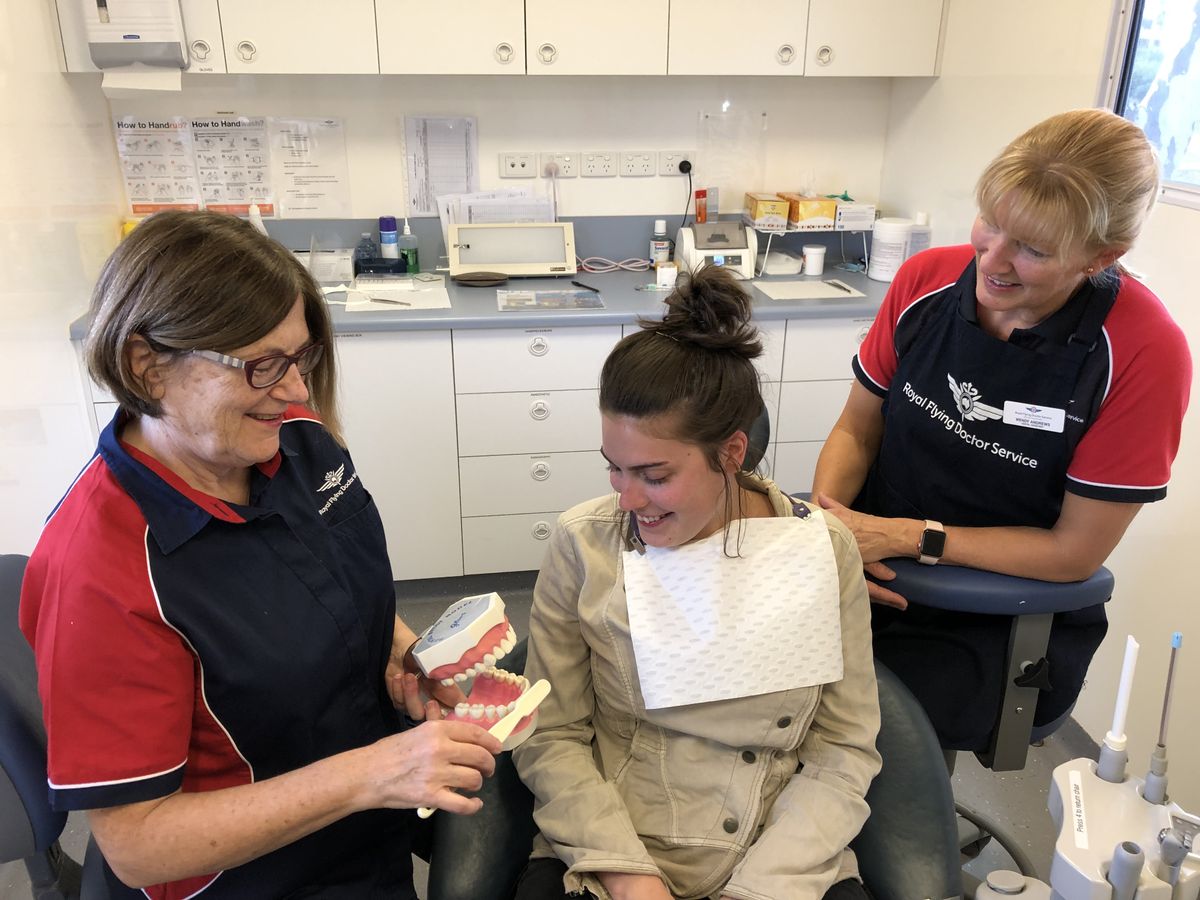RFDS Dental assistants with patient