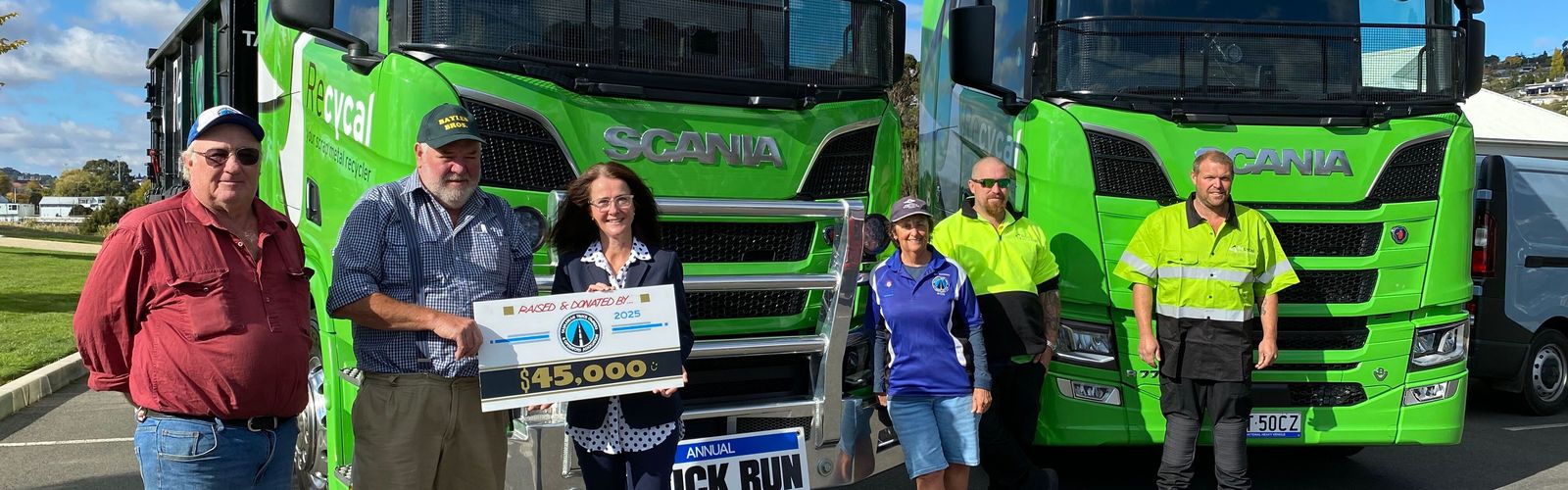 Red Gradco Trucks at the 2025 Truck Run