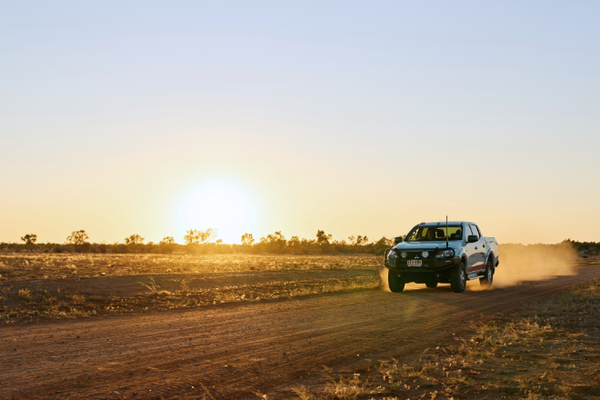 RFDS Car driving on dirt road