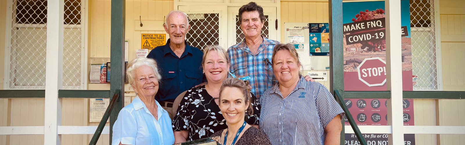 Dr Katrina Starmer and some members of the Chillagoe community
