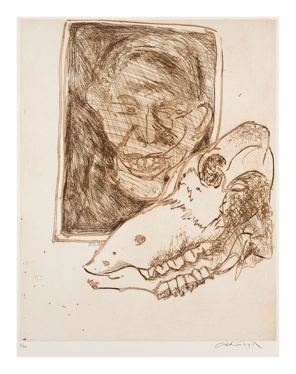 Image of Portrait and skull