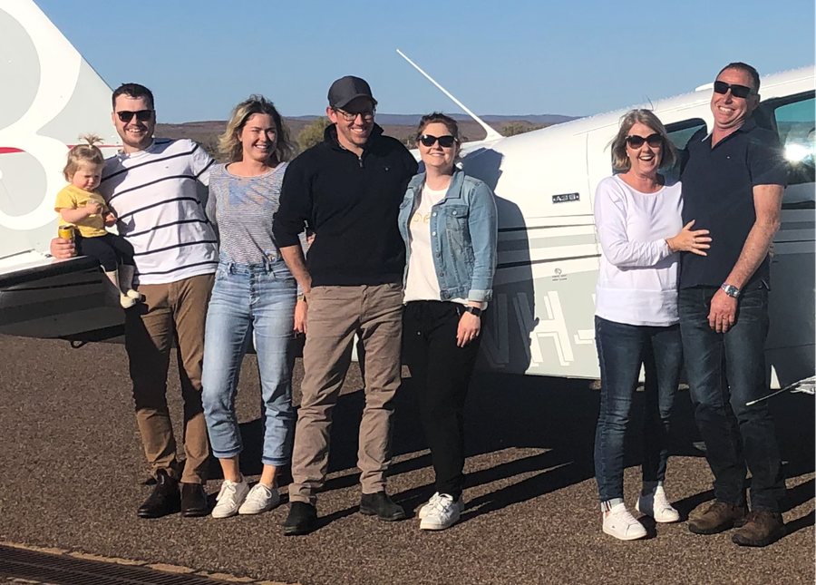 The entire Giles family love aviation and planes