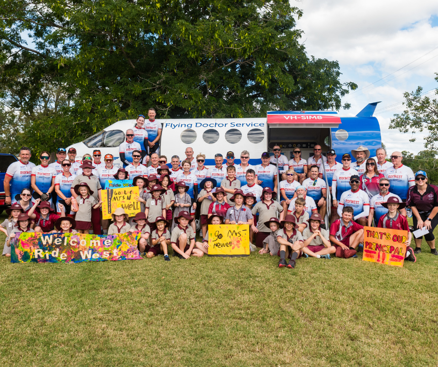 RideWest riders with Augathella school