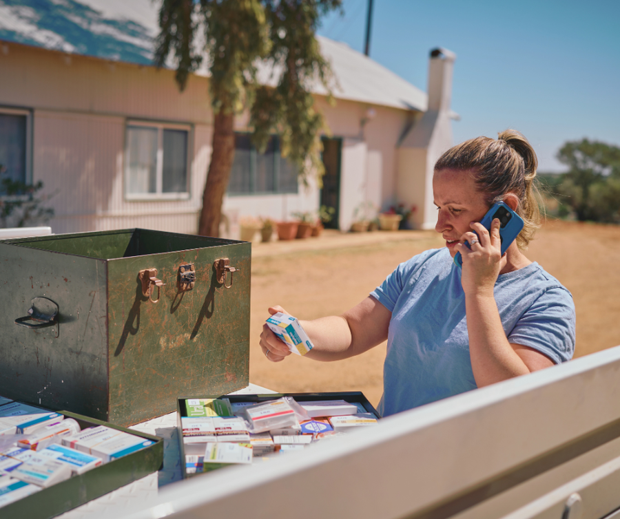 On the phone