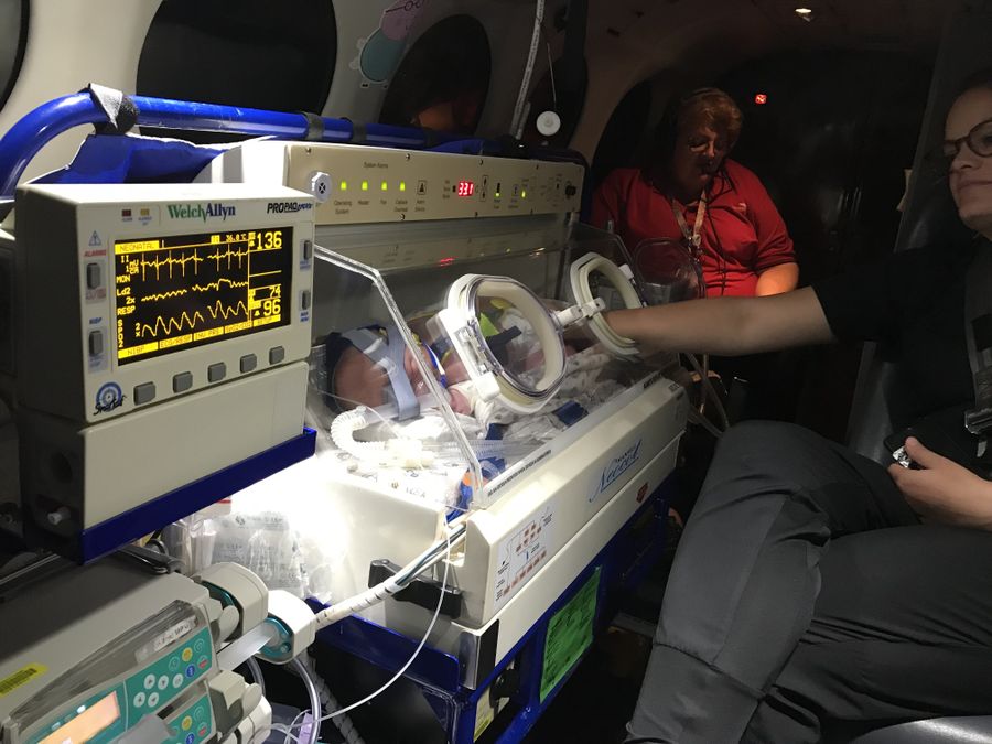 Zac on an RFDS aircraft