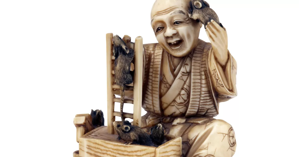 Okimono, Rat trainer - AGSA Collection