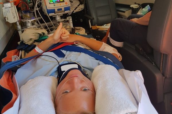 Skrollan in the plane