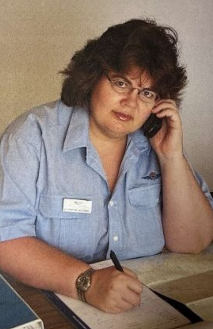 Dr. McConnell taking a phone call.