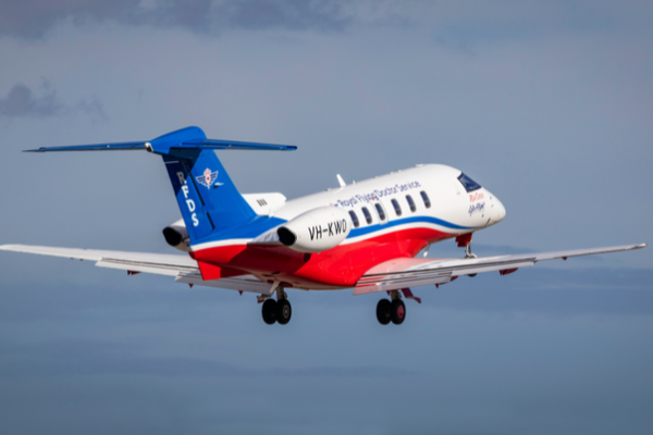 PC-24 plane flying