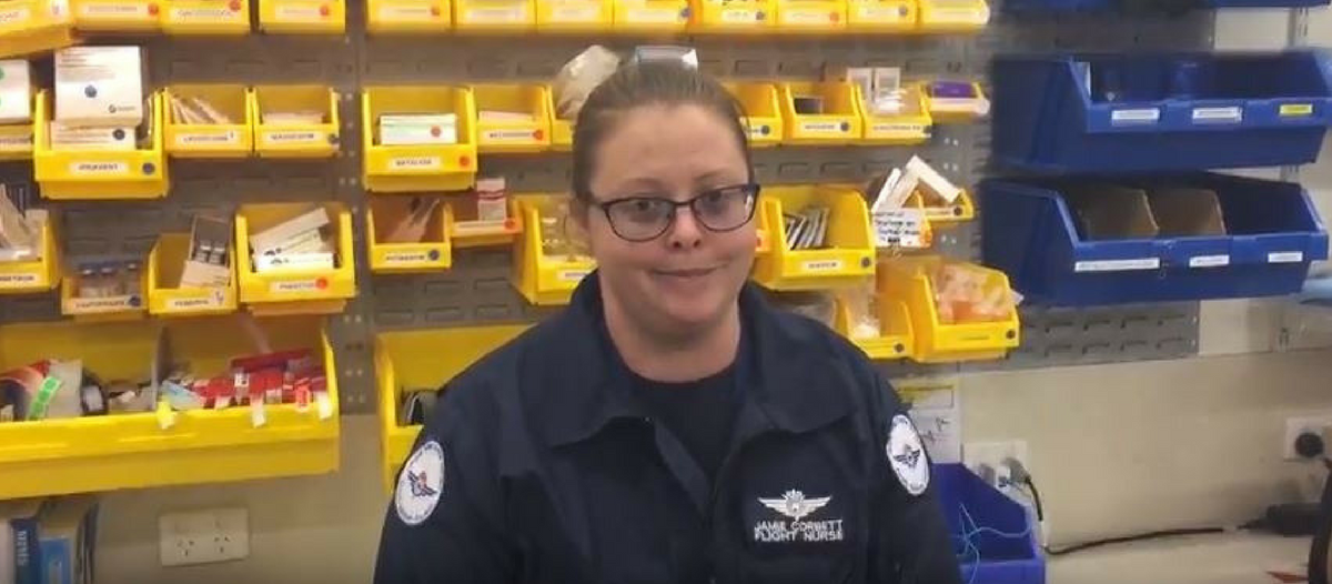 Flight Nurse Jamie Corbett says thanks