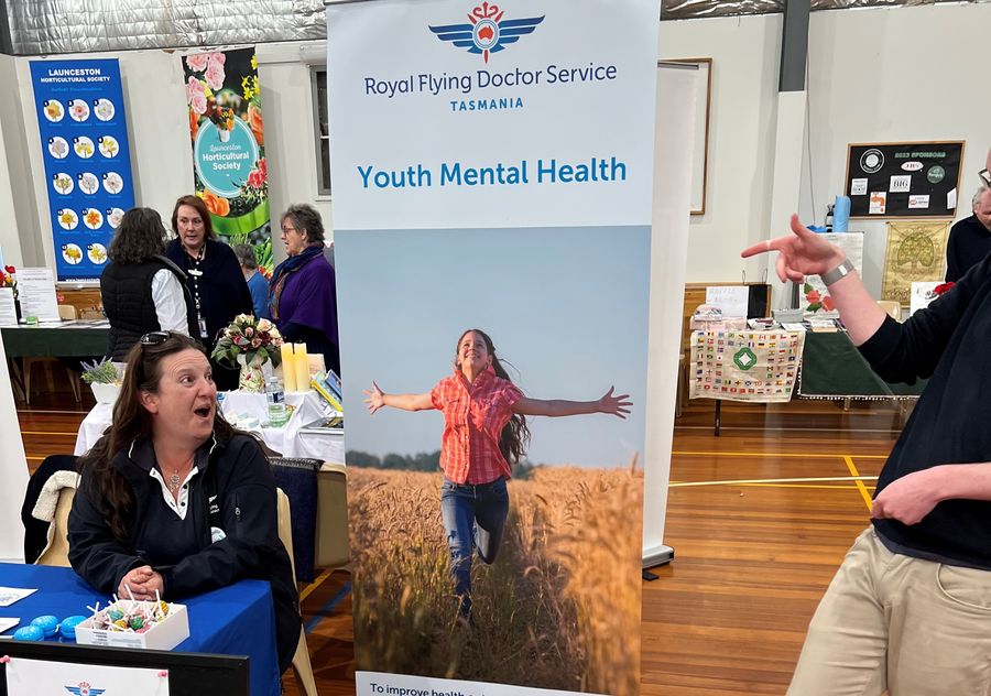 RFDS Tas staff member at school careers day