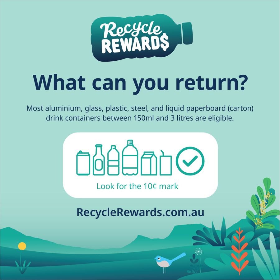 Recycle Rewards - what you can return.