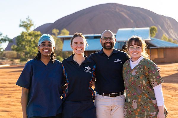 At the base of Uluru, the RFDS is working together with the Aboriginal Community of Mutitjulu to promote healthy smiles and happy lives.