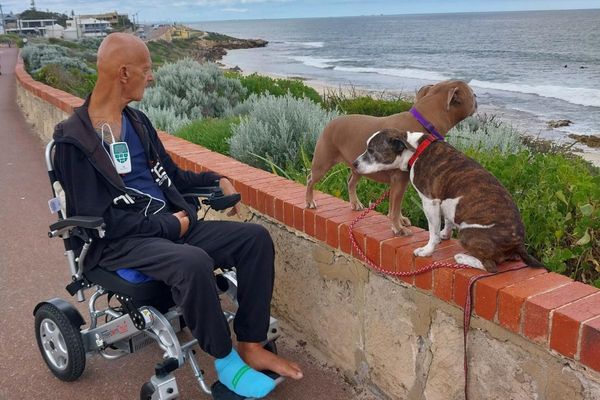 Greg is determined to surf again after his stroke in 2022.