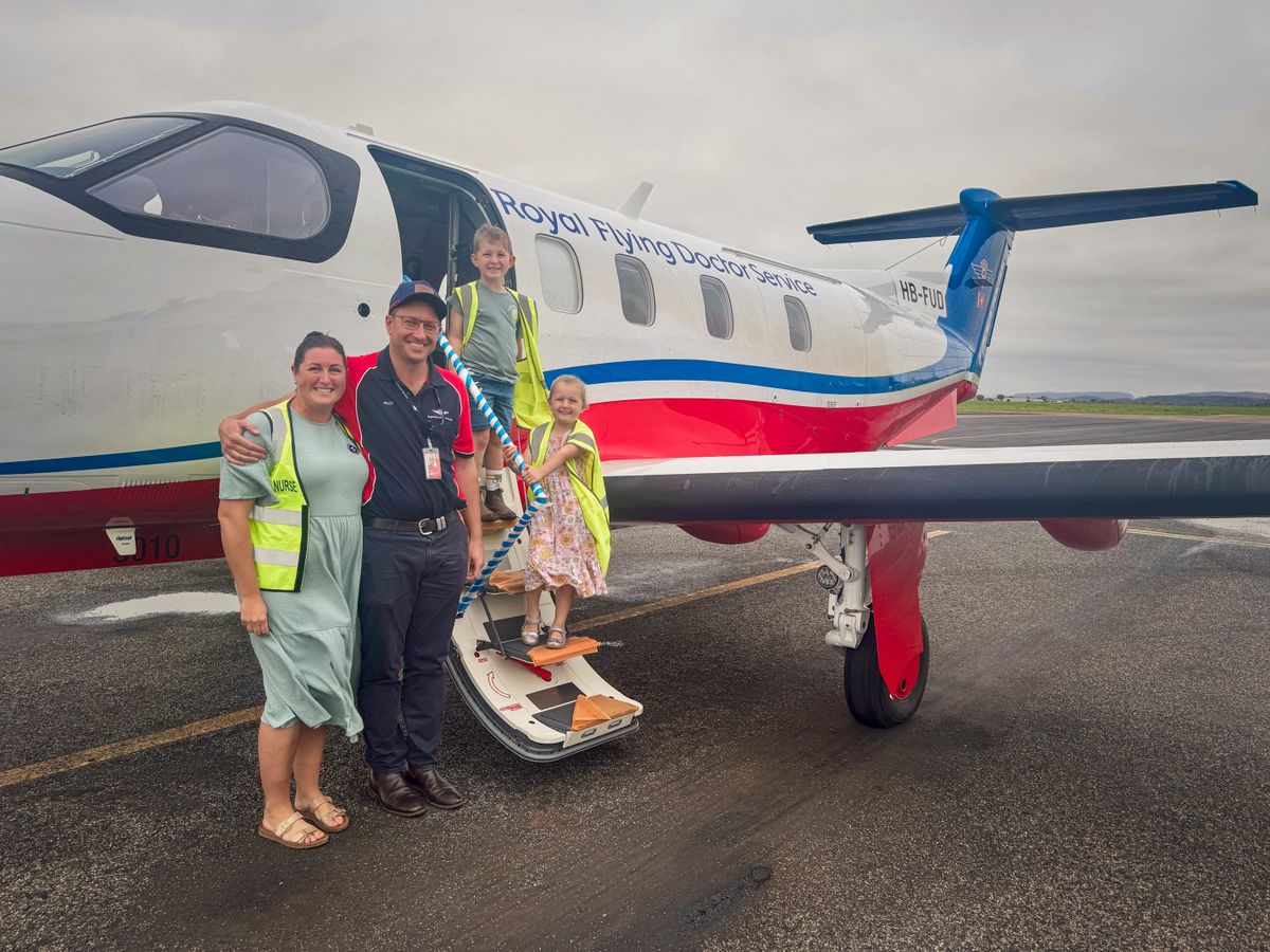 RFDS Pilot Michael Jarman with family